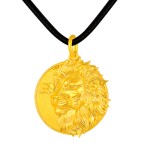 999 Pure Gold Lion Guardian Pendant